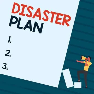 Conceptual caption Disaster Plan. Business idea Respond to Emergency Stock Illustration