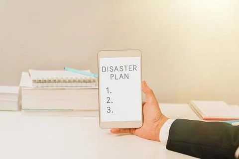 Conceptual caption Disaster Plan. Business approach Respond to Emergency Stock Photos