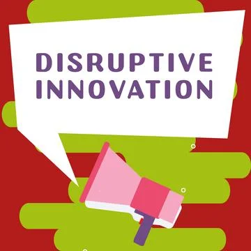 Conceptual caption Disruptive Innovation. Business approach Transformation that Stockillustratie
