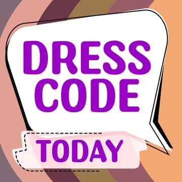 Conceptual caption Dress Code. Business approach an accepted way of dressing for 스톡 일러스트