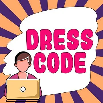 Conceptual caption Dress Code. Business concept an accepted way of dressing for 스톡 일러스트