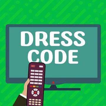 Conceptual caption Dress Code. Business concept an accepted way of dressing for Illustrazione stock