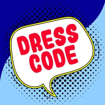 Conceptual caption Dress Code. Concept meaning an accepted way of dressing for a Stockillustratie