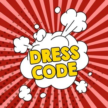 Conceptual caption Dress Code. Conceptual photo an accepted way of dressing for Stockillustratie