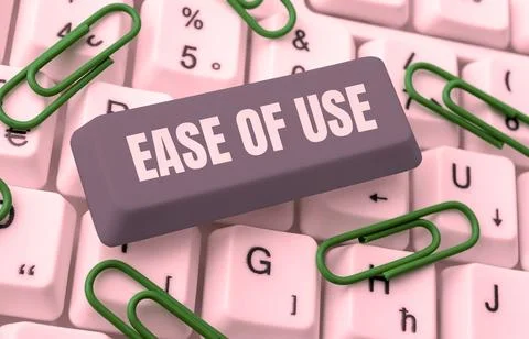 Conceptual caption Ease Of Use. Business concept User friendly easy to operate Stock Photos
