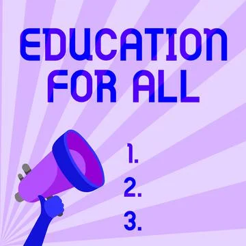 Conceptual caption Education For All. Internet Concept Continue to Improve Your Stock Illustration