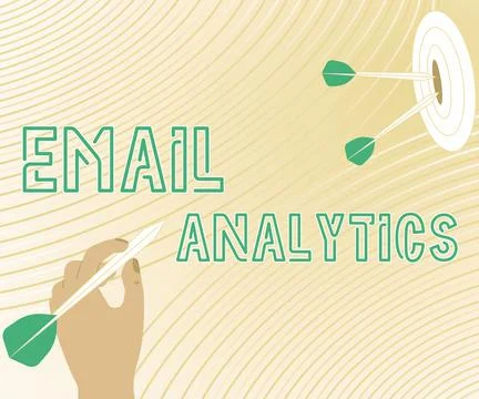 Conceptual caption Email Analytics. Business overview way to break down open Stock Illustration