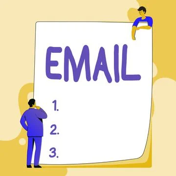 Conceptual caption Email. Business showcase Sending a commercial message to a Stock-Illustration