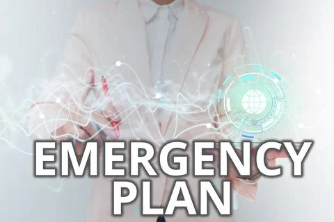 Conceptual caption Emergency Plan. Concept meaning procedures for handling Photos