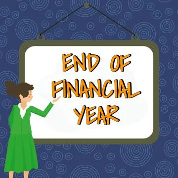 Conceptual caption End Of Financial Year. Internet Concept Revise and edit Stock Illustration