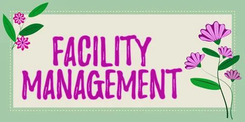 Conceptual caption Facility Management. Business concept Understanding Monetary Stock Illustration