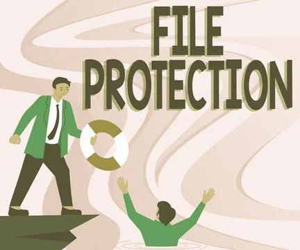Conceptual caption File ProtectionPreventing accidental erasing of data using 스톡 일러스트