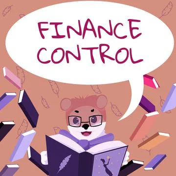 Conceptual caption Finance Control. Concept meaning procedures that are 스톡 일러스트