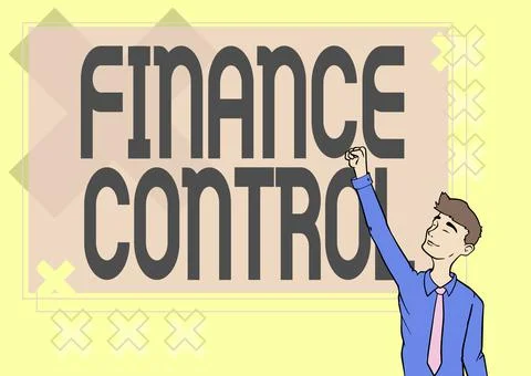 Conceptual caption Finance Control. Internet Concept procedures that are 스톡 일러스트