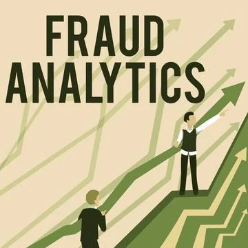 Conceptual caption Fraud Analytics. Internet Concept identification of actual or 스톡 일러스트
