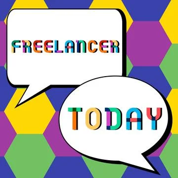 Conceptual caption Freelancer. Business concept a person who acts independently Stockillustratie