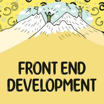 Conceptual caption Front End Development. Business showcase Altering data to 스톡 일러스트