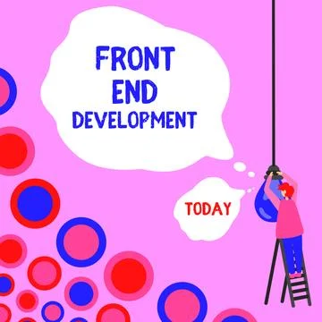 Conceptual caption Front End Development. Business concept Altering data to Stock-Illustration