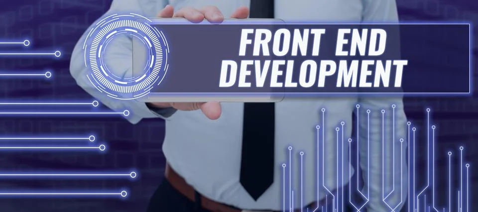 Conceptual caption Front End Development. Business idea Altering data to Stock-Fotos