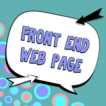 Conceptual caption Front End Web Page. Conceptual photo Altering data to 스톡 일러스트