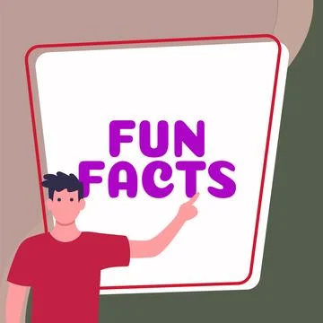 Conceptual caption Fun Facts. Conceptual photo short interesting trivia which Stock Illustration