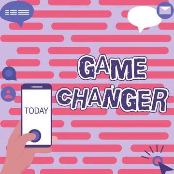 Conceptual caption Game Changer. Concept meaning Sports Data Scorekeeper Stock-Illustration