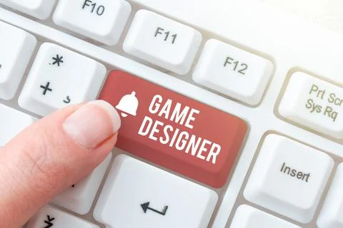 Conceptual caption Game Designer. Concept meaning Campaigner Pixel Scripting Stock Photos