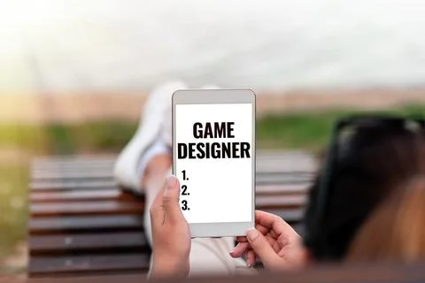 Conceptual caption Game Designer. Internet Concept Campaigner Pixel Scripting Stock Photos