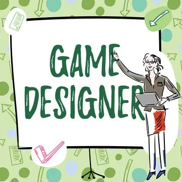 Conceptual caption Game Designer. Word Written on Campaigner Pixel Scripting Illustrazione stock