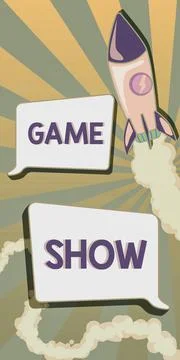 Conceptual caption Game Show. Internet Concept Program in television or radio イラスト素材