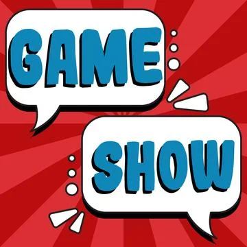 Conceptual caption Game Show. Internet Concept Program in television or radio Illustration