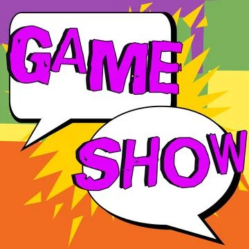 Conceptual caption Game Show. Word Written on Program in television or radio Illustration