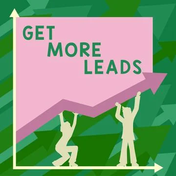 Conceptual caption Get More Leads. Business showcase Inbound Marketing Process Stockillustratie
