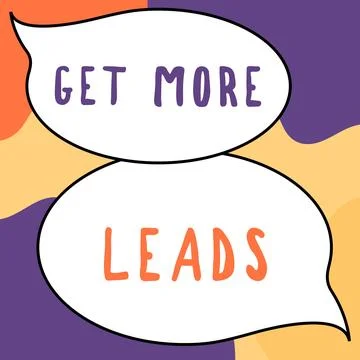 Conceptual caption Get More Leads. Business idea Inbound Marketing Process of 스톡 일러스트