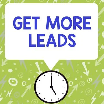 Conceptual caption Get More Leads. Conceptual photo Inbound Marketing Process of Stockillustratie