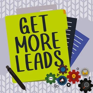Conceptual caption Get More Leads. Business concept Inbound Marketing Process of 스톡 일러스트