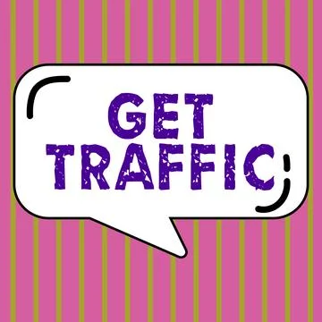 Conceptual caption Get Traffic. Business concept amount of data sent and Stockillustratie