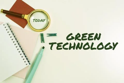 Conceptual caption Green Technology. Conceptual photo identify the presence or 스톡 사진