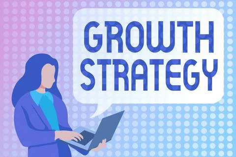 Conceptual caption Growth Strategy. Internet Concept Strategy aimed at winning Stock-Illustration
