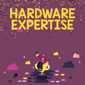 Conceptual caption Hardware Expertise. Concept meaning machines and other 스톡 일러스트