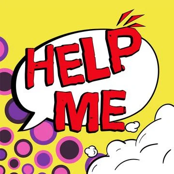 Conceptual caption Help Me. Business overview Asking someone to assist you Ilustração Stock