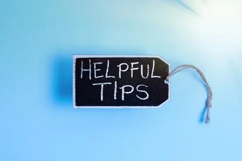 Conceptual caption Helpful Tips. Business concept Ask an Expert Solutions Hints Stock Photos