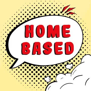 Conceptual caption Home Based. Word for banking transactions are performed Illustrazione stock