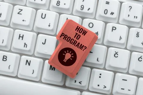 Conceptual caption How To Program. Business concept Instruction for computer Stock Photos