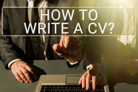 Conceptual caption How To Write A Cv. Concept meaning Recommendations to make a Stock Photos