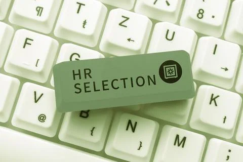 Conceptual caption Hr Selection. Concept meaning Process and approached by human Stock Photos