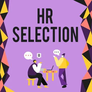 Conceptual caption Hr Selection. Internet Concept Process and approached by Stock Illustration