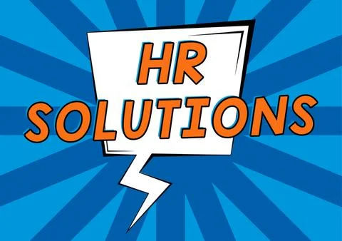 Conceptual caption Hr Solutions. Business showcase Outsourced Human resources イラスト素材