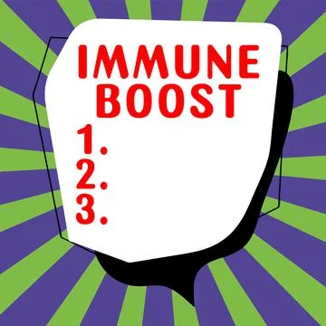 Conceptual caption Immune Boost. Word for being able to resist a particular d Stock Illustration