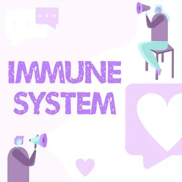 Conceptual caption Immune System. Business idea host defense system comprising Illustrazione stock